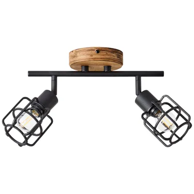 Produktbild von BRILLIANT Spotrohr, 2-flammig Gwen schwarz IP20 E14 28 Watt g. f. Tropfenlampe
