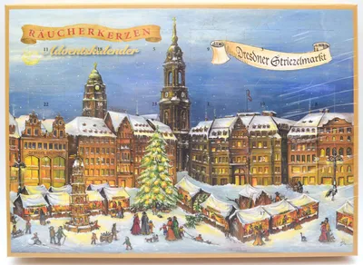Produktbild von 24 Räucherkerzen Adventskalender Striezelmarkt Dresden