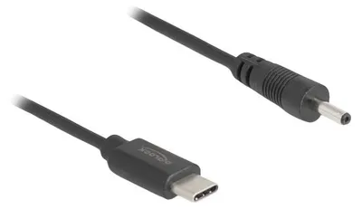 Image de Câble d'alimentation Delock - USB-C (M) 24 broches vers connecteur DC 3,0 x 1,1 mm (M)