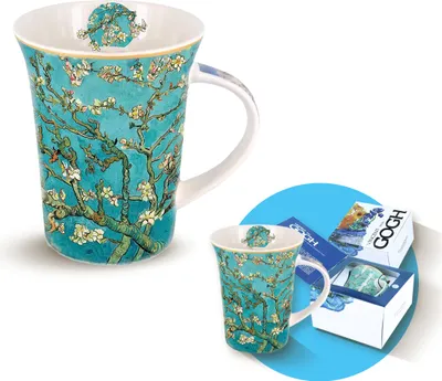 Productafbeelding van Carmani - V. Van Gogh Mandelbloem Mok - Mokken en bekers - Cadeau-ideeën - Vintage decoratie - Wit