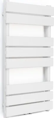 Produktbild von Blumfeldt Badheizkörper, Design Heizkörper Flach, Sparsamer Flachheizkörper Vertikal, Wand-Röhrenheizungen, 355 W Vertikal Heizkörper mit Thermostat, Wandheizkörper für Badezimmer & Wohnzimmer