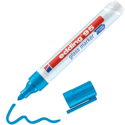 Zdjęcie produktu dla Edding ed95-010 Marker szklany 95 - 1,5-3 mm, jasnoniebieski