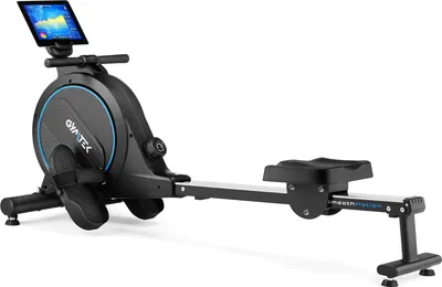 Image de Gymtek® Rameur Rameur à eau pour la maison, - jusqu'à 120 kg, 16 niveaux de résistance - écran LCD