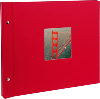 Produktbild von Goldbuch Bella Vista, Rot, 40 Blätter, Hardcover-Bindung, Polyurethan, Papier, Schwarz, 390 mm