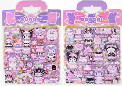 Obrázek produktu pro Hello Kitty a přátelé Samolepky Kuromi Puffy Sada (10)