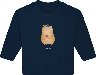 Produktbild von Mr. & Mrs. Panda Organic Baby Pullover Hamster Hut 24. - 36. Monat - French Navy - Geschenk, Magier, Zwerghamster, Zauberer, Lustige Sprüche, Bullover, Zylinder