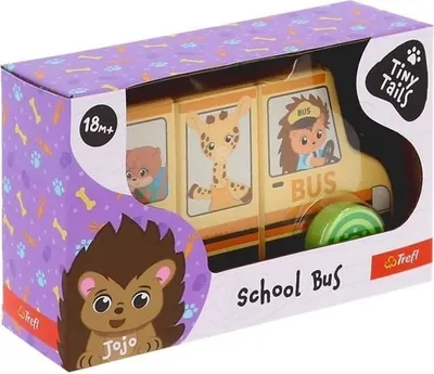 Produktbild von Holz-Schulbus „Tiny Tails“ mit Magnetelementen