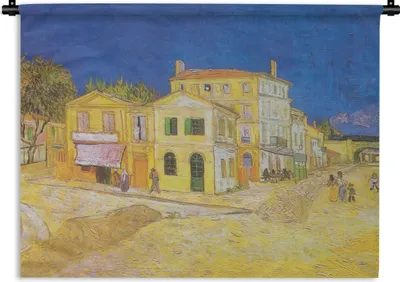 Produktbild von MuchoWow® Wandteppich Wandbehang Das gelbe Haus - Vincent van Gogh 150x112.50 cm Tapisserie Dekoration Wandtuch - Wanddecke - Wandteppiche