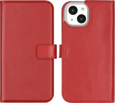 Immagine prodotto di Custodia a libro in vera pelle Selencia per iPhone 14 - Rosso