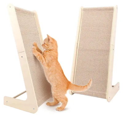Katzenkratzbrett L-Form, Sisal, 68 cm, für Wand und Ecke