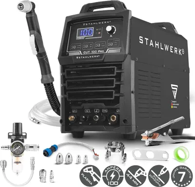 Produktbild von STAHLWERK Plasmaschneider CUT 100 Pro mit 100 Ampere und Pilot-Zündung