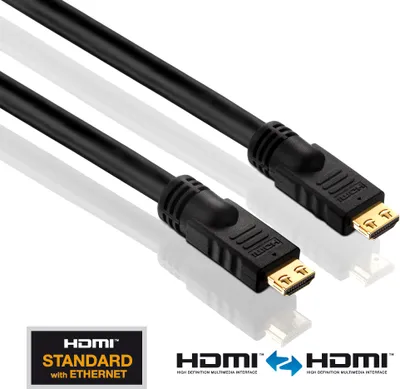 Produktbild von PureLink HDMI-Kabel 15m sw PI1000-150 PureInstall,1.4/10,2Gbps,4K/30Hz