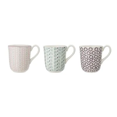 Produktbild von Bloomingville Maya Becher Violett Steingut 360 ml 3er Set