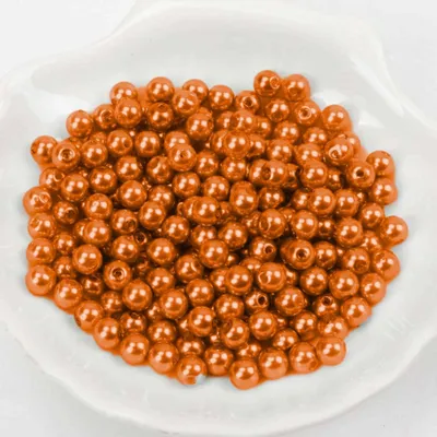 Image de Perles de cire env. 600 pièces, 4mm, orange