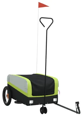 Produktbild von vidaXL Fahrradanhänger Schwarz und Grün 30 kg Eisen