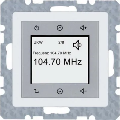 Produktbild von HAGER Berker Q.1/Q.3/Q.7 Q.x Radio Touch podtynkowe DAB+ Bluetooth weiß samt 30846089