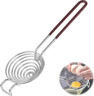 Produktbild von Eigelbtrenner aus Edelstahl, Eiweiß- und Eigelbtrennfilter, Küchenutensilien, Gadget, Backgeschirr – Eigelbentferner aus Edelstahl (2 Stück)