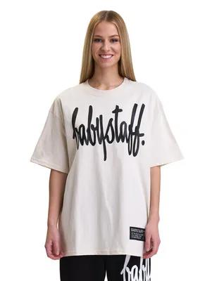 Produktbild von Damen-T-Shirt Babystaff, Oversize-Passform, Größe M