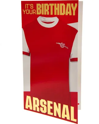 Produktbild von Arsenal FC - Retro - Geburtstagskarte TA11255 (22 cm x 12 cm) (Rot/Gold)
