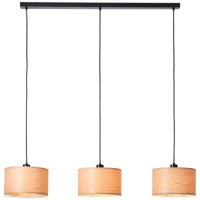 Image de BRILLIANT Lampe à suspension, 3 flammes Romm noir IP20 E27 52 watts dimmable g. f. Lampe normale