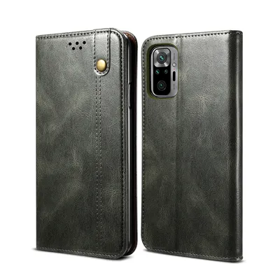 Immagine prodotto di Custodia per Xiaomi Redmi Note 10 Pro/Note 10 Pro Max, custodia in pelle flip wallet con funzione stand verde