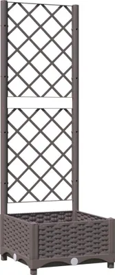 Obrázek produktu pro vidaXL květináč s mříží hnědý 40x40x121,5 cm PP