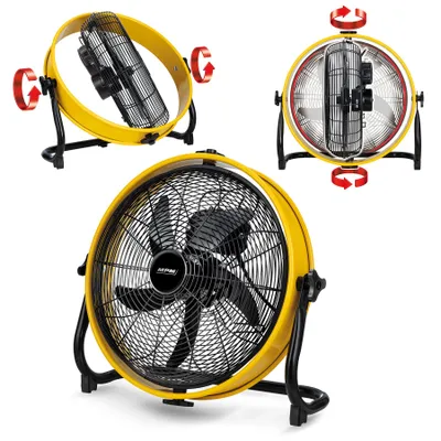 Produktbild von MPM MWP-32 Luftzirkulator Bodenventilator 40 cm aus Metall, 50W, 3 Geschwindigkeitsstufen, starke Luftzirkulation, hohe Luftleistung, rutschfester Standfuß