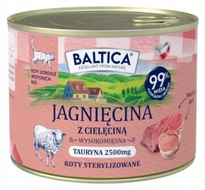 Zdjęcie produktu dla Baltica Smaki Regionów Jagnięcina z Cielęciną 185g Bezzbożowa Mokra Karma Dla Kotów Sterylizowanych