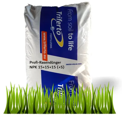 Produktbild von LanDixx RASENDÜNGER 25 kg mit Sofort- und Langzeitwirkung NPK-Dünger 15+15+15 (+S) Volldünger mit Schwefel Universaldünger auch für andere Kulturen