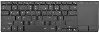 Imagen del producto de Teclado inalámbrico con touchpad - QWERTZ - Negro - Bluetooth y 2.4G