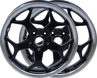 Image de 2x jantes noir/argent 3,00x13 pouces avant pour Piaggio MP3 300 500 i.e. LT Business
