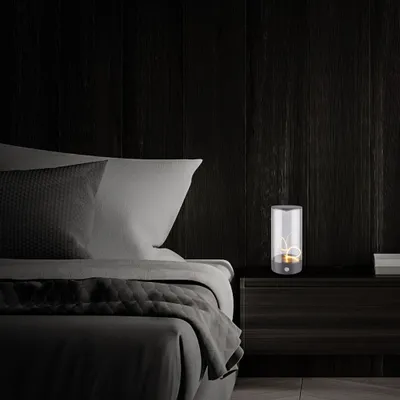 Obrázek produktu pro Dobíjecí plastová stolní lampa LED 1,5 W 55 lm 2700 K Wiggle antracitová