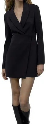 Produktbild von Zara Damen Blazer-Kleid elegant Mini schwarz L