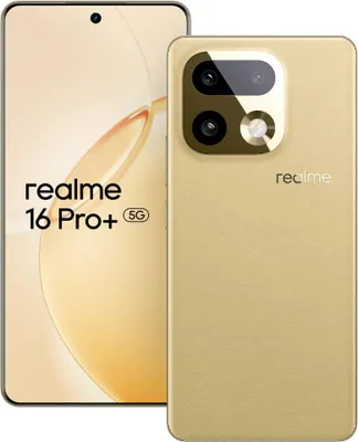 Produktbild von Realme 16 Pro+ 5G 17 27 cm (6.8 ) Dual SIM Android 16 USB Type-C 12 GB 512 GB 7000 mAh Gold