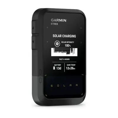 Produktbild von Garmin eTrex Solar, 5,49 cm (2.16"), 240 x 320 Pixel, 33 x 44 mm, 28 MB, Handgeführt, Schwarz, Grau