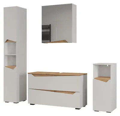 Produktbild von Badmöbel-Set Vicco Marelle Weiß/Artisan-Eiche 4-teilig, Model 65071