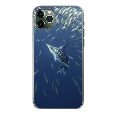 Produktbild von MuchoWow® Handyhülle Schutzhülle Hülle für iPhone 11 Pro Max Fisch - Schwertfisch - Wasser Silikon Softcase Handy Hülle - Schutz