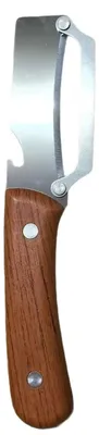 Productafbeelding van Groenteschiller, roestvrijstalen lemmet, ergonomische houten handgreep, 1 stuk