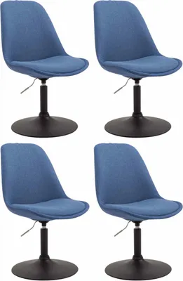 Produktbild von 4er Set Stühle HLO-CP51 Stoff blau