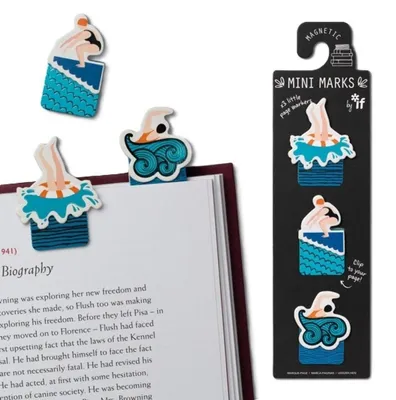 Productafbeelding van Magnetische bladwijzers, Mini Marks, zwemthema, 3 stuks.