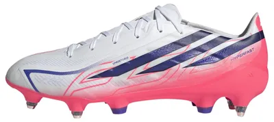 Immagine prodotto di Scarpa da calcio Adidas HQ2371 F50 HYPERFAST LEAGUE SG, colore bianco, viola e arancione, taglia 43