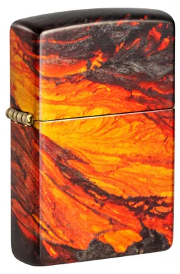 Produktbild von Zippo Sturmfeuerzeug - Lava Flow, 540° Tumbled Brass, Fusion - Nachfüllbar - Wie