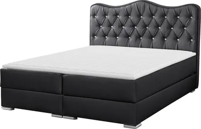 Produktbild von MIRJAN24 Boxspringbett Sultan, Stilvoll Doppelbett, Bett mit zwei Bettkästen, Schlafzimmer (Farbe: Soft 020, Größe: 140 x 200 cm)