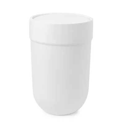 Image de Umbra Bath Touch Poubelle avec couvercle, poubelle, collecteur de déchets, corbeille à papier, plastique Soft Touch, blanc, 023269660