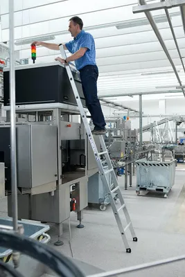 Produktbild von Günzburger Steigtechnik Sprossen-Anlegeleiter ohne Traverse 20 Sprossen - 010020