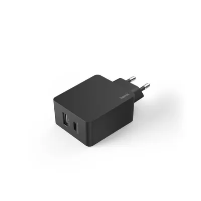 Produktbild von HAMA LADEG., 2 FACH USB-C+A, 30W, Ladegerät Universal, Schwarz