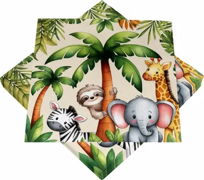 Produktbild von Servietten Motiv Dschungel 33x33cm 20 Stück