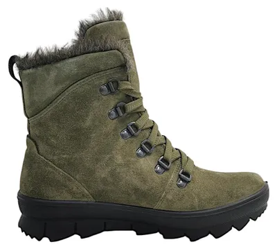 Immagine prodotto di Scarpe da trekking leggere da donna, modello stivalino, allacciate, colore verde, ideali per il tempo libero