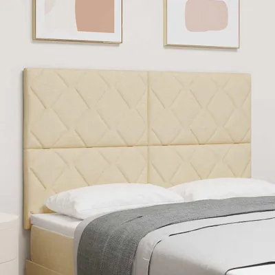 Productafbeelding van LED hoofdeinde, crèmekleur, 160 cm, gestoffeerd