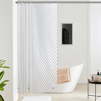 Obrázek produktu pro Průhledná sprchová záclona – voděodolná a odolná proti plísním – 150 x 180 cm – EVA